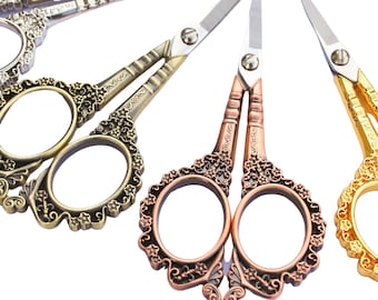Винтажные ножницы для вышивки низкие цены, Ножницы для вышивки крестиком, Ножницы для ретро-дизайна, Маленькие ножницы, Классические ретро-ножницы, Золотые ножницы