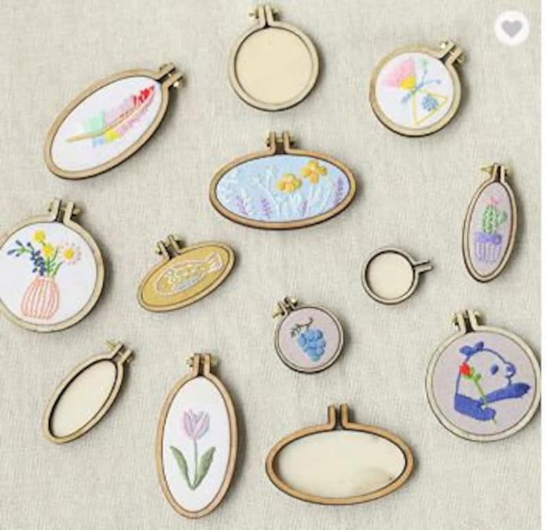 DIY Mini Wooden Embroidery Hoops Hoop for Cross Stitch Small Etsy
