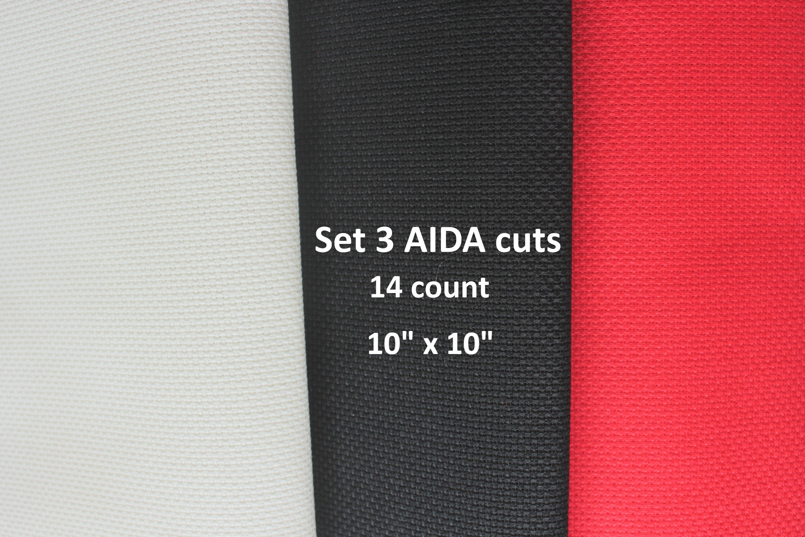 Set 3 AIDA Fabric Cut 10 X 10 AIDA 14 Count Etsy Canada