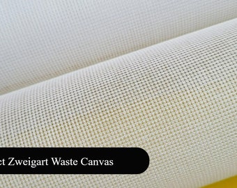 Waste Canvas 7ct/ 10ct/ 11ct/ 12ct/ 13ct/ 18ct by Zweigart, Cross Stitch Waste Canvas, Aida White Waste Canvas