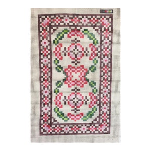 24.5&quot; x 14&quot; Hand Painted Tapestry Needlepoint Canvas 5ct Mesh (NOT a Kit, only Canvas) / NEW Hand-Printed Canvas to Stitch /Tapestry Canvas