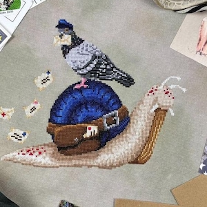 Cross Stitch Pattern "Snail Mail" by The Stitch Crypt (Paper Pattern - NOT PDF)