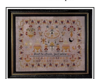 Cross Stitch Pattern &quot;BeeYoutiful Sampler&quot; by Twin Peak Primitives/ Physical Pattern/Cross Stitch Sampler Pattern/Vintage Cross Stitch Chart