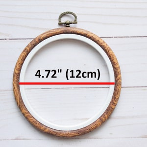 Embroidery Hoop, Wooden Imitation Hoop, Cross Stitch Hoop, Flexi Hoop for Hand Embroidery, Hoop Art, Cross Stitch Frame, Embroidery Display image 6