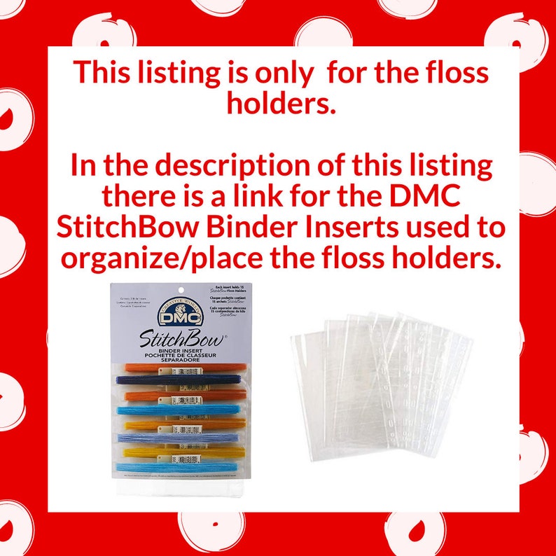 10x DMC Floss Holder, StitchBow Floss Holder,Thread Storage, Floss Storage, Thread Storage Stitchbow, Cross stitch Storage,Storage for Floss image 6