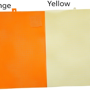 an orange and a yellow mesh cloth