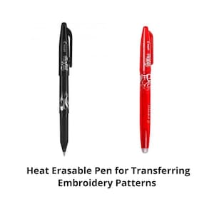 Pilot Frixion Pen - Heat Erasable Pen for Transferring Embroidery Patterns - Color Black or Red