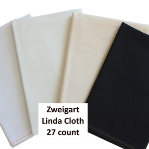 27ct Zweigart LINDA Embroidery Cloth, Embroidery Fabric, Needlework Cloth, Cross Stich Fabric, Linda Fabric, White Fabric to Embroidery
