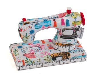 Pincushion Sewing Machine Sewing Machines by Hobby Gift/ Flower Pincushion/Fabric Pin Cushion/ Needle Pincushion/ Sewing Gift