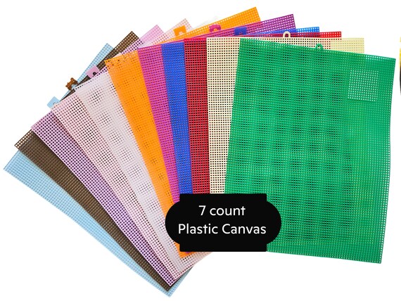7 Count Plastic Canvas 13 X 10 1 Unit Canvas, Plastic Needlepoint Canvas,  Color Plastic Mesh Sheets for Embroidery, 7 Count Canvas 