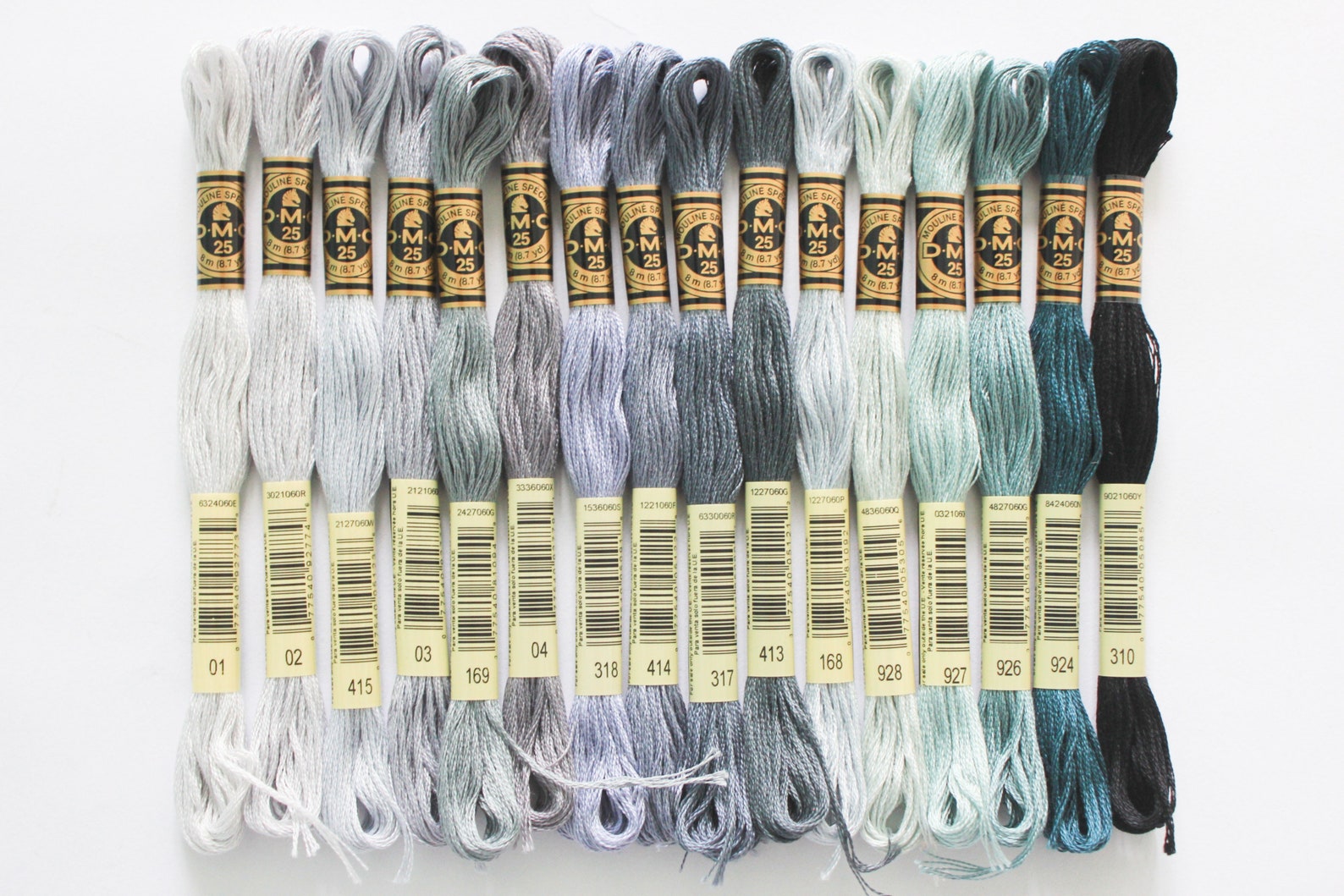 20x DMC Grey Shades Dmc Floss DMC Kit Dmc Threads Dmc Etsy UK