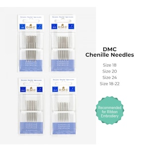 DMC Chenille Needles, Size 18, 20, 24 and 18-22 Needles, Embroidery Needles, Needlepoint Needle, Pack Needles, DMC Needles