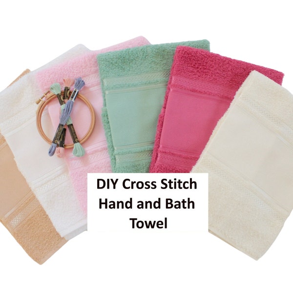 Serviette à main DIY Cross Stitch 18 « x32 » ou serviette de bain 28 « x53 », serviette comptée, serviette AIDA, tissu AIDA, grande serviette à coudre, serviette à aiguille