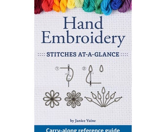 Buch: "Embroidery Stitching Handy Pocket Guide - 30+ Stitches All The Basics & Jenseits" von Christen Brown, Stickbuch, Stickanleitung,