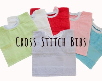 Pullover Bib to Cross Stitch - It comes with a  14ct AIDA insert