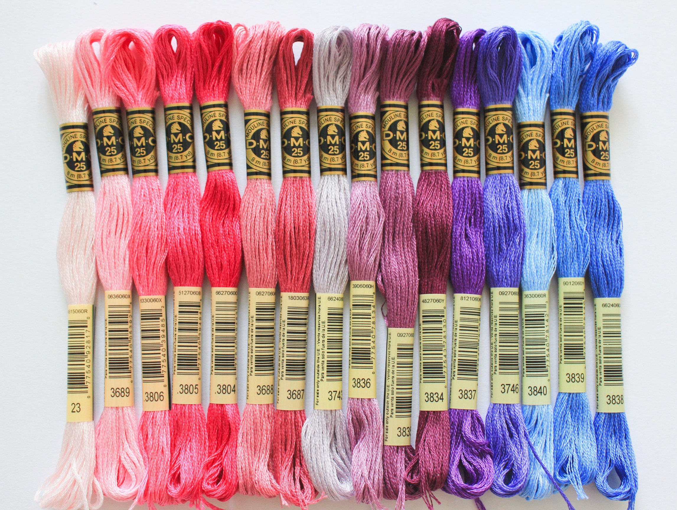 20x DMC Flosses Dmc Threads DMC Kit Dmc Set of Colors Dmc Etsy Canada