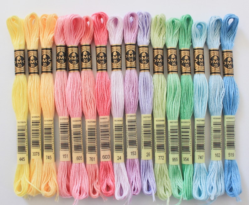 20x DMC EASTER Colors Dmc Floss DMC Kit Dmc Threads Dmc Etsy