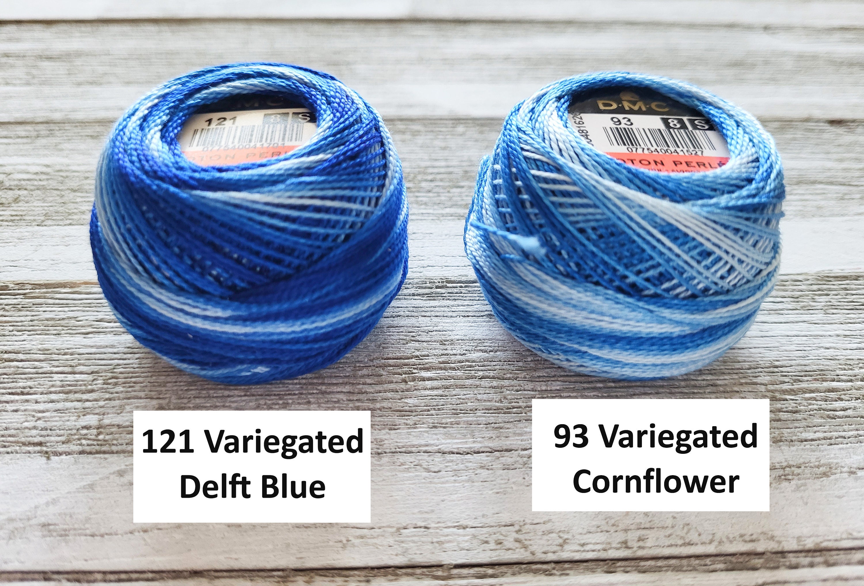 DMC Size8 Perle Cotton Thread 103 Variegated Dark Royal Blue