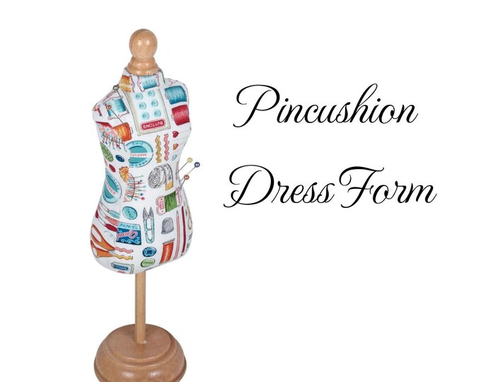 Pincushion Dress Form Sewing Notions By Hobby Gift Needle Holder