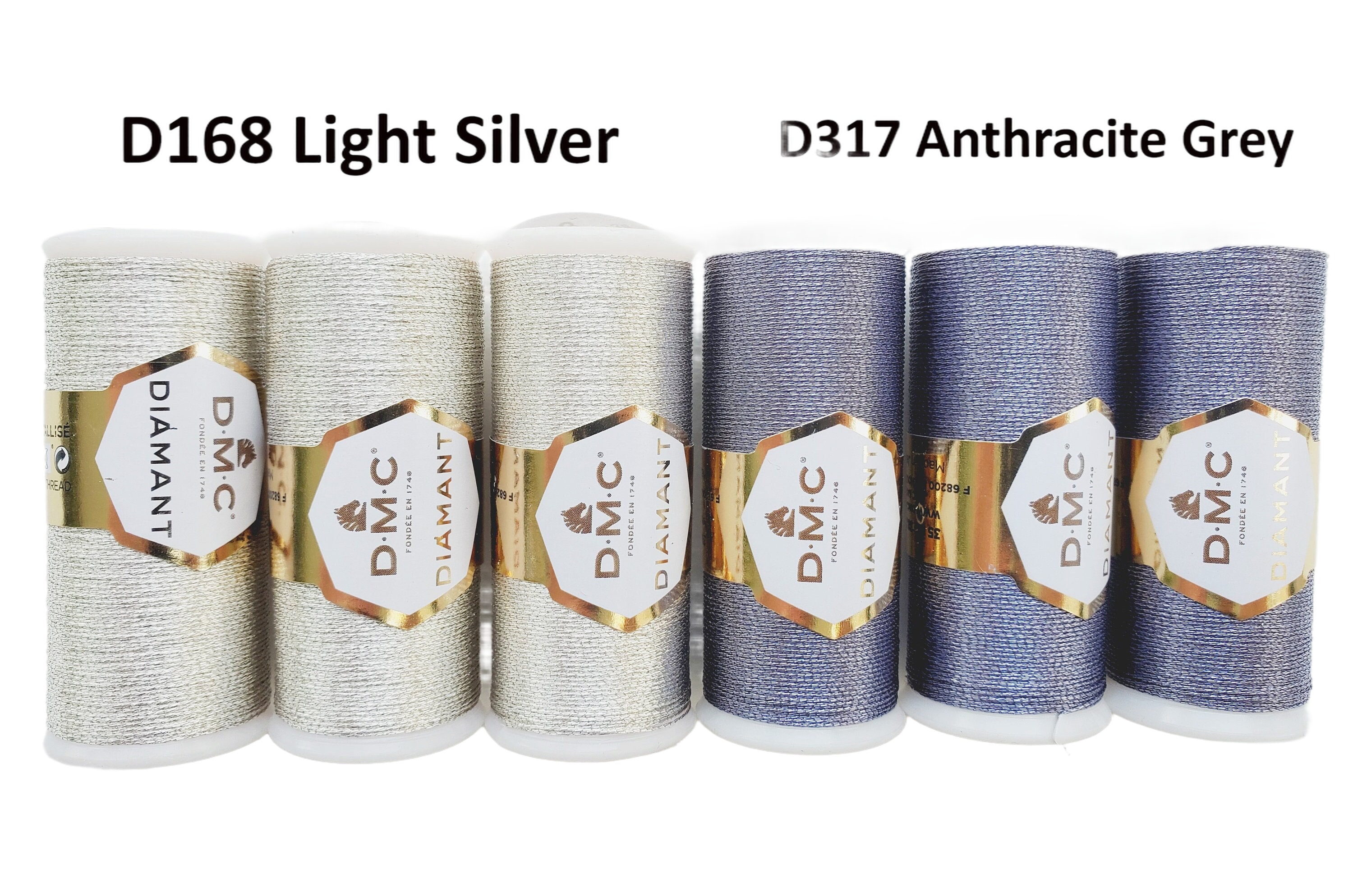DMC Diamant Metallic Thread Anthracite D317 DMC Diamant Metallic Thread Anthracite D317