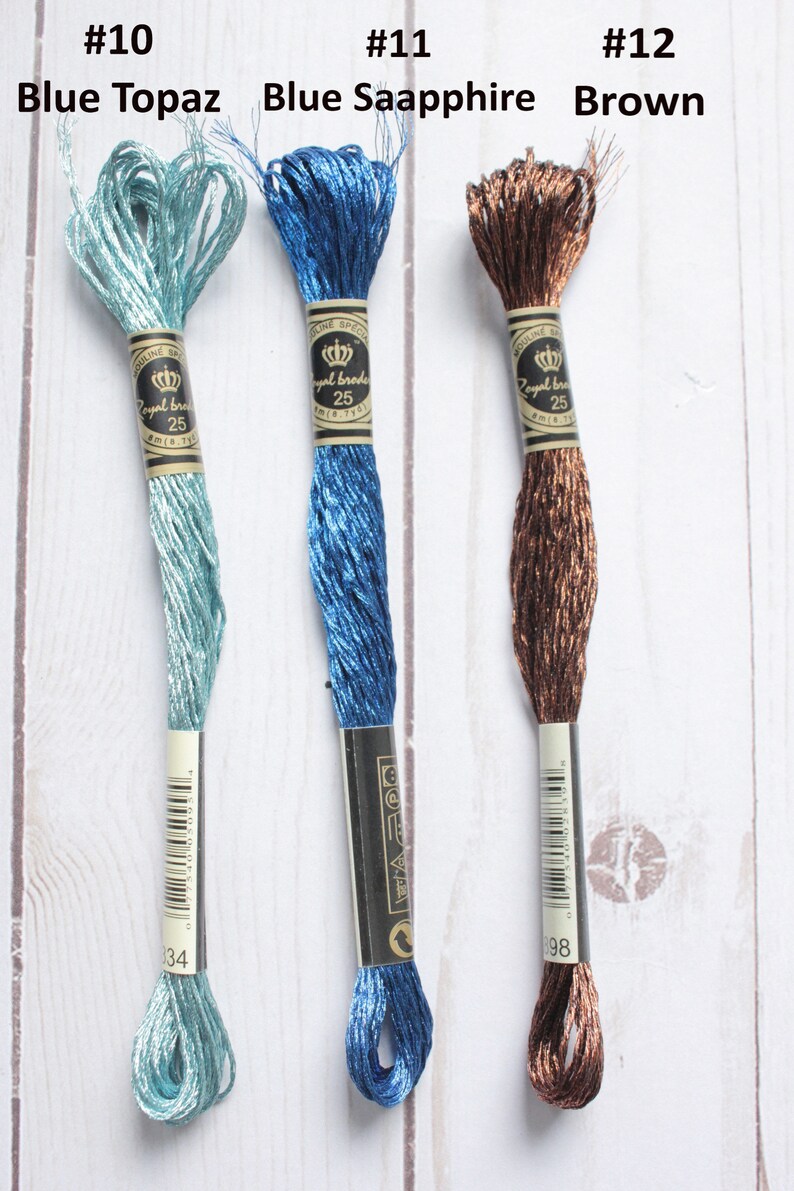 Metallic Embroidery Floss Thread Metallic Cross Stitch Etsy Canada