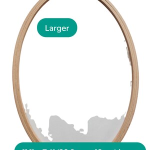 Oval Beechwood Embroidery Hoop, Cross Stitch Frame image 8