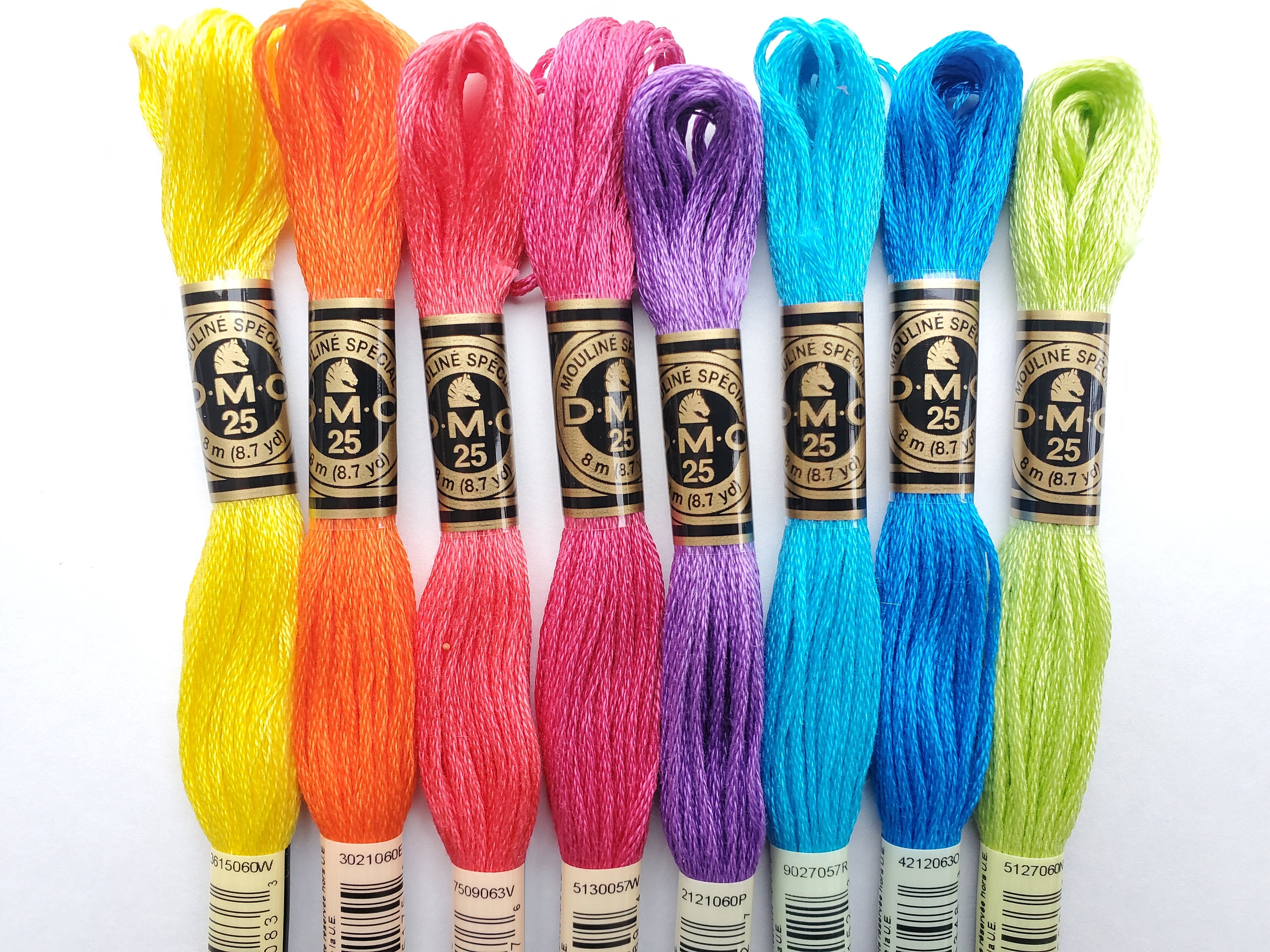 8x BRIGHT Colors DMC Flossesdmc Threads DMC Kitdmc Set of - Etsy ...