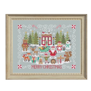 Cross Stitch Pattern &quot;Christmas Stitch-A-Long&quot; 3 SERIES Included by Tiny Modernist, Cross Stitch Designs, Counted Cross Stitch Project