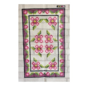 27&quot; x 16&quot; Hand Painted Tapestry Needlepoint Canvas 5ct Mesh (NOT a Kit, only Canvas) / NEW Hand-Printed Canvas to Stitch /Tapestry Canvas