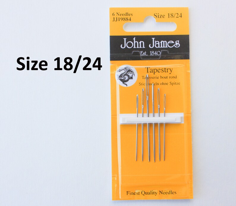 John James Tapestry Needles size 18/22-6 needles 