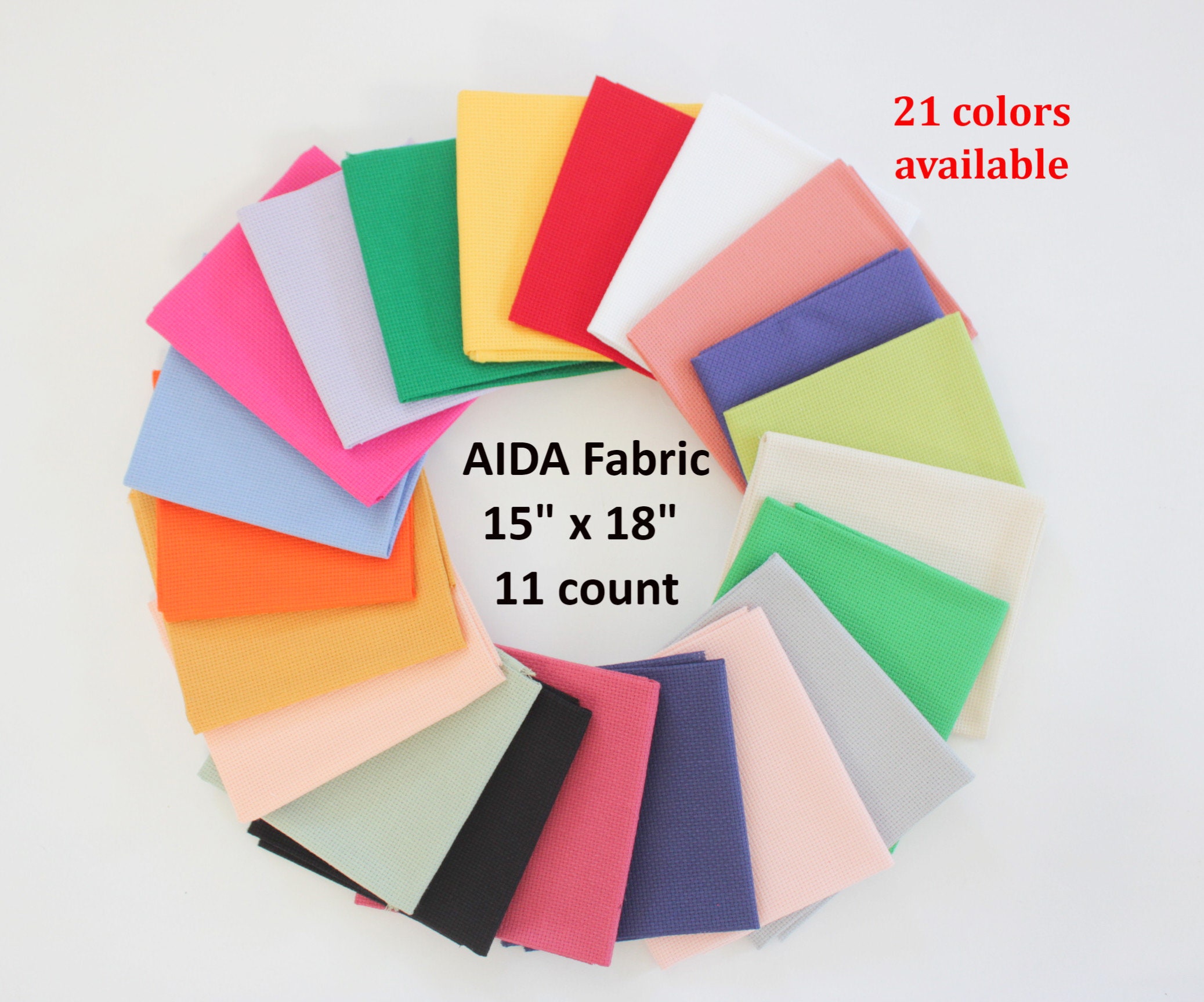 11ct AIDA Fabric 15in x 18in Cross Stitch Fabric Fabric to Etsy