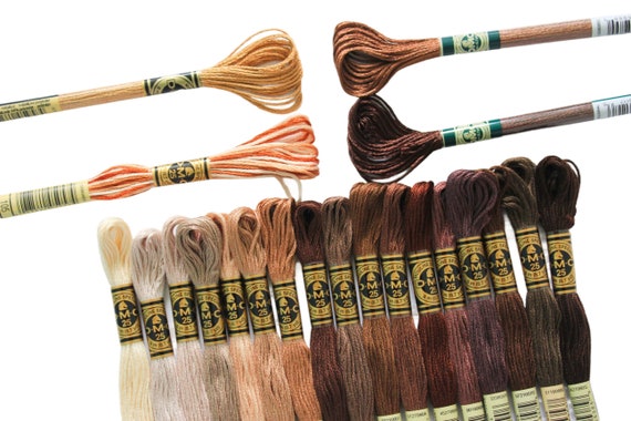 21x DMC Brown Shades, Dmc Floss, DMC Kit, Dmc Threads, Dmc Cotton