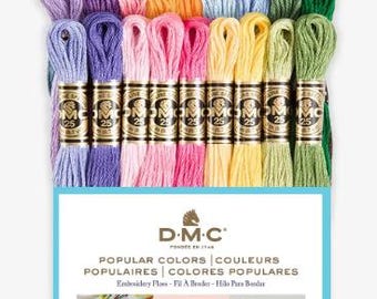 Pack 36 DMC Embroidery Floss Skeins - Popular Colors