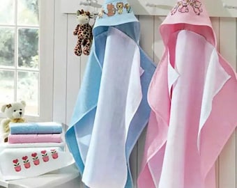 Babyhanddoek met kruissteek: mousseline katoen, 14 count AIDA