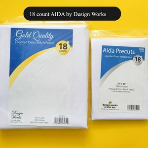 Design Works Gold Quality Aida 14 Count 15x18 Sparkle