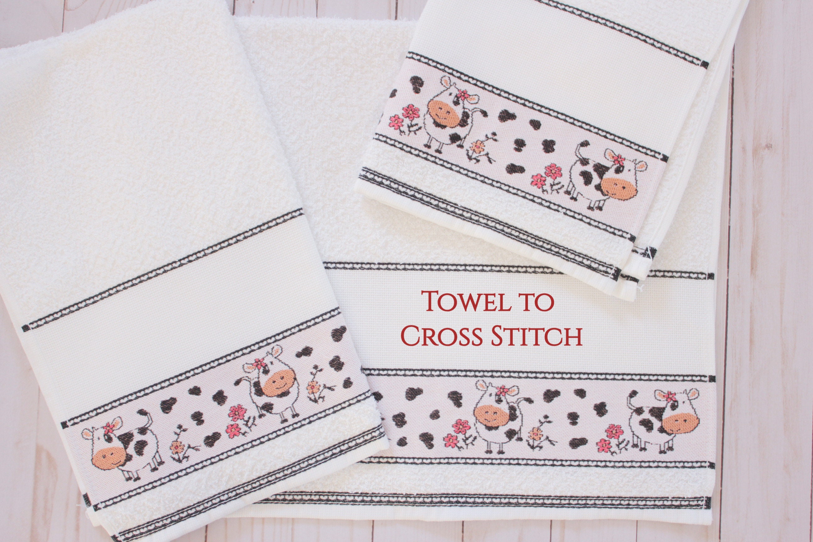 Cross Stitch Towel 45cm x 70cm AIDA Towel Towel to Cross Etsy