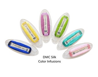DMC Silk Color Infusions - 4,6 m (5yd)/ Seidenstickgarn / Fujix Seidenfaden / Handstickerei Seidenfaden /DMC Seidenstickerei
