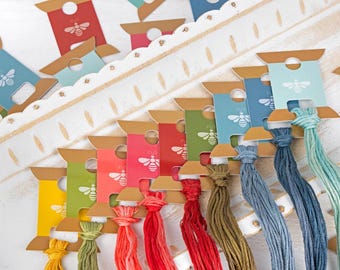 20x Plastic Floss Drops Stitchy Spools by  Lori Holt - Reusable Floss Drops
