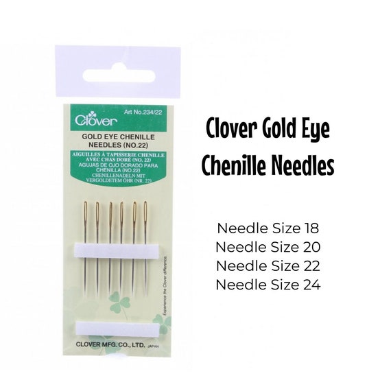 Clover Gold Eye Chenille Needles Size 24 6/Pkg