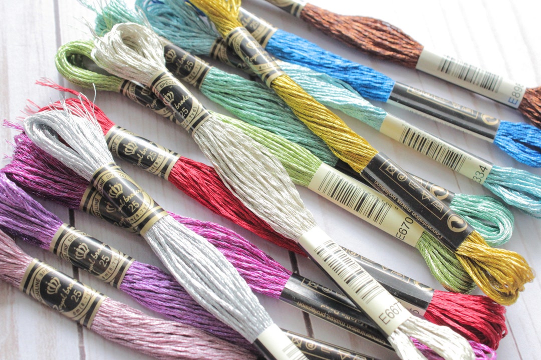 Metallic Embroidery Floss, Thread, Metallic Cross Stitch Thread, Silver Floss, Gold Floss