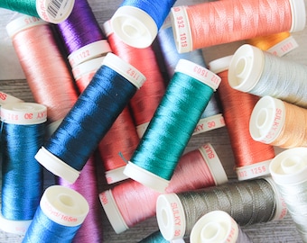 Hilo de rayón SULKY sólido de grosor 30, 165 m (180 yardas), Gutermann Sulky Rayon, hilo para bordar a máquina, hilo brillante para máquina, hilo para máquina de coser