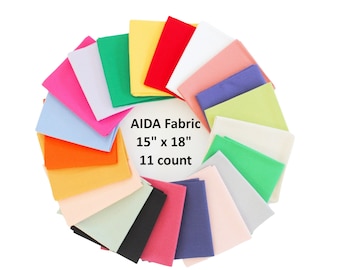 11 count AIDA Fabric 15in x 18in, Cross Stitch Fabric, Fabric to Stitch, AIDA Fabric 11 Count, Aida Cloth, 11 Count, Needlepoint Fabric