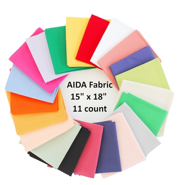 11 count AIDA Fabric 15in x 18in, Cross Stitch Fabric, Fabric to Stitch, AIDA Fabric 11 Count, Aida Cloth, 11 Count, Needlepoint Fabric