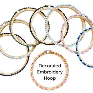 Bamboo Embroidery Hoop Decorated - 6&quot;/ 7&quot;/ 8&quot; Cross Stitch Hoop, Hoop for Hand Embroidery,Hoop Art,Cross Stitch Frame,Wooden Embroidery Hoop
