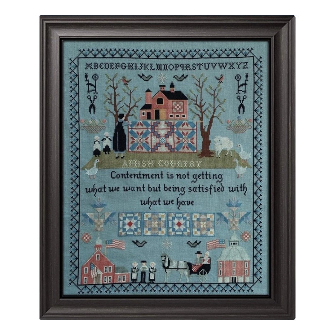 Cross Stitch Pattern amish Country by Twin Peak Primitives/ Physical