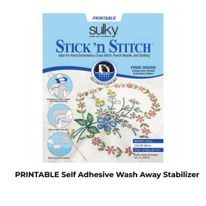 Wash-Away Self-Adhesive Stabilizer