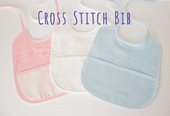 blank baby bibs to cross stitch