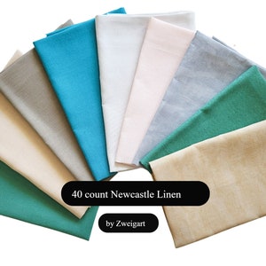 40ct ZWEIGART Newcastle, Embroidery Cloth, Embroidery Fabric, Linen Fabric for Embroidery, Needlework Cloth, Edinburgh Cloth, 40 Count Linen