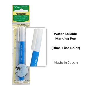 Clover Water Soluble Fabric Marker Thick Blue 516