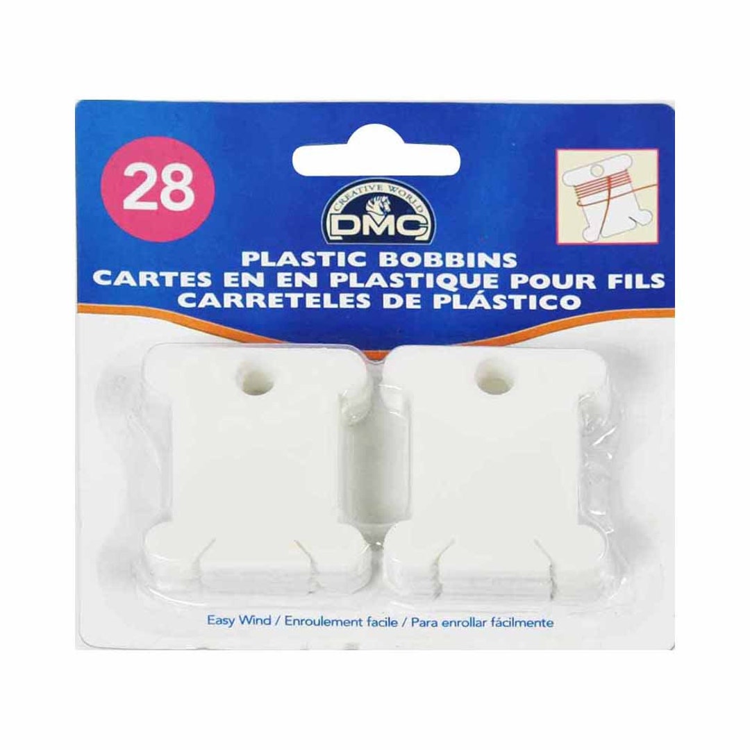 28x DMC Plastic Bobbins, Organizing Embroidery, Floss Organizer, Floss